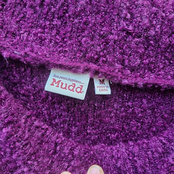 Mudd Magenta Cowl Neck Sweater size Medium - Picture 5 of 5